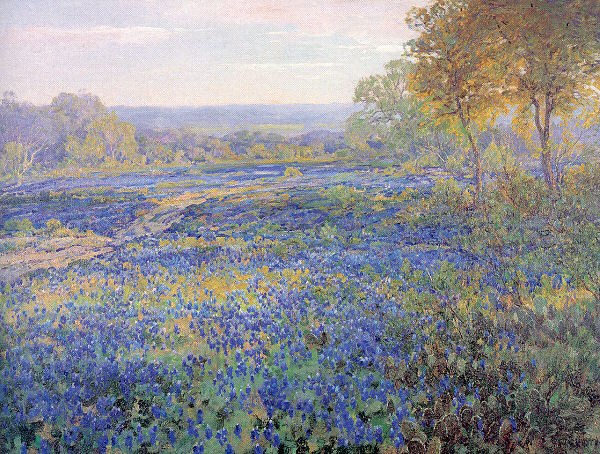 Unknown Artist onderdonk Fields of Bluebonnets